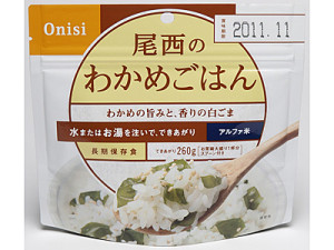 尾西のわかめごはん　アルファ米・個食タイプ